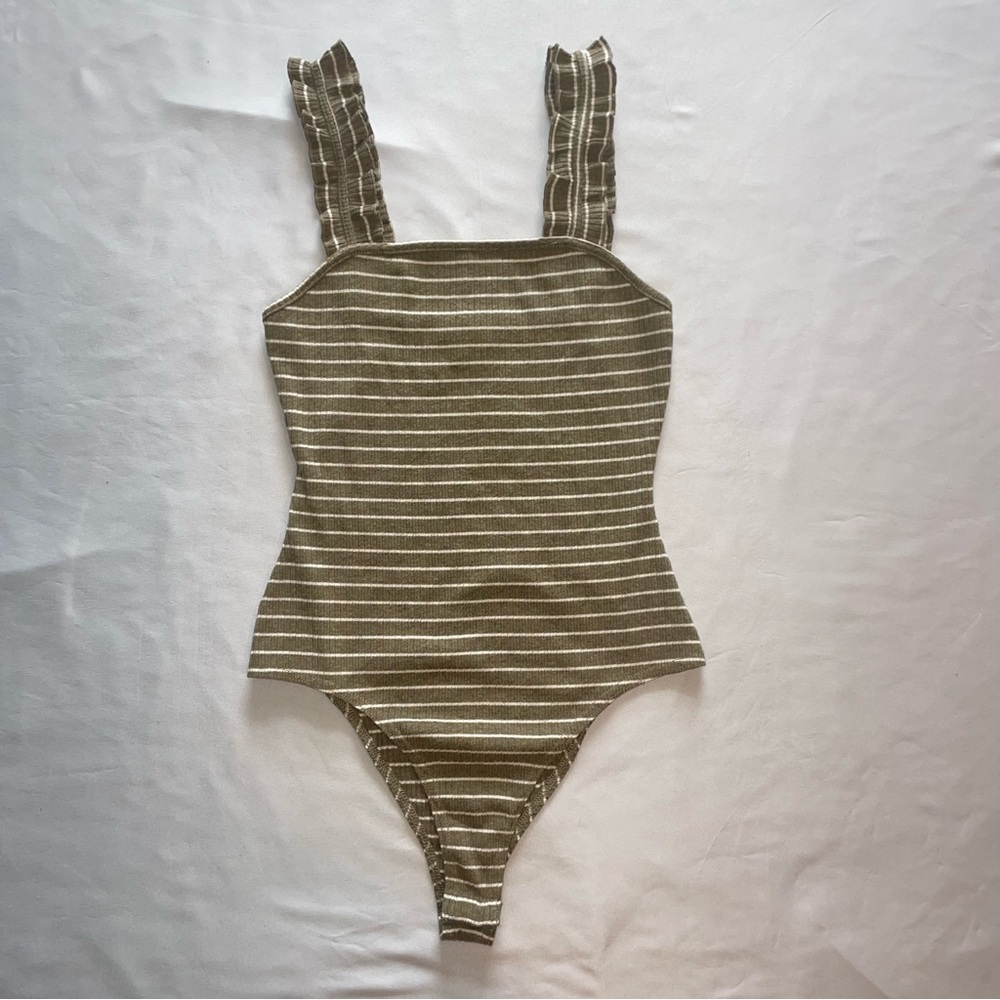 Le Lis Striped Tank Bodysuit